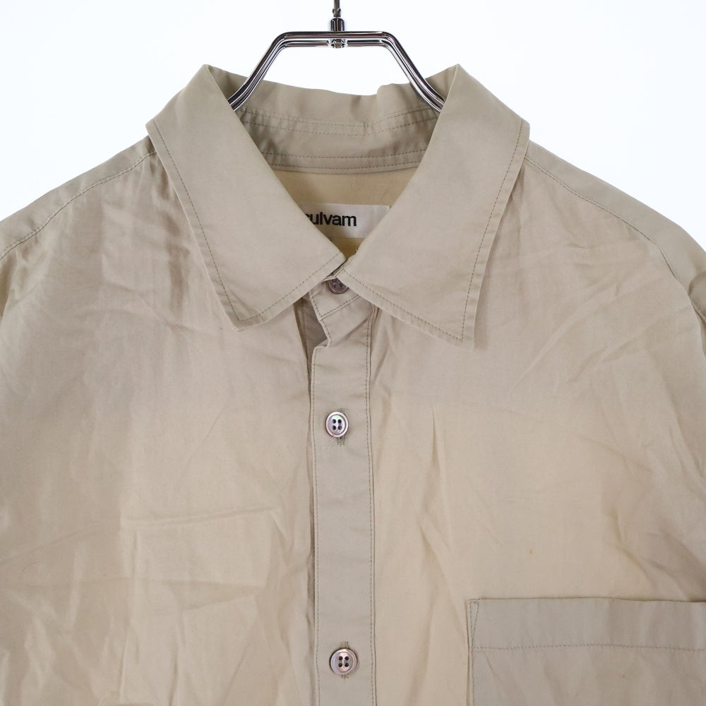sulvam(サルバム) 19AW DOUBLE OPEN SHIRT ダブルオープン 長袖シャツ ベージュ SK-B04-001