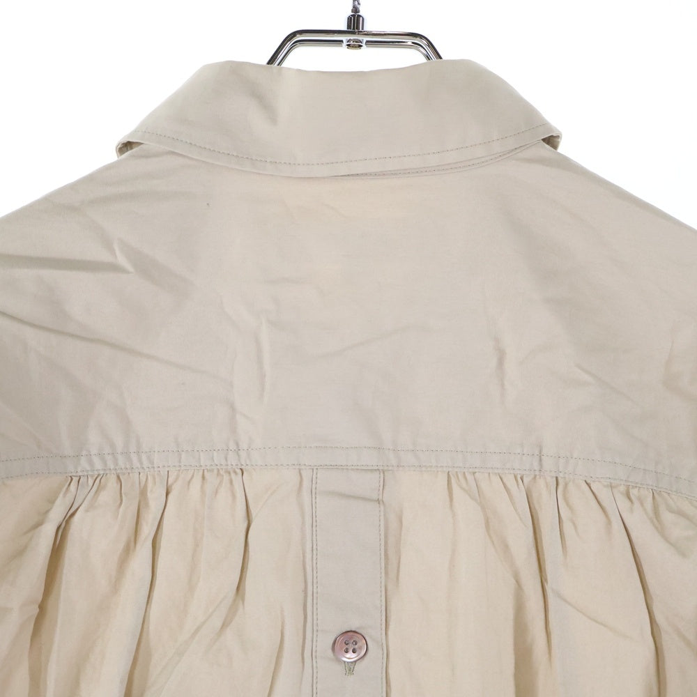 sulvam(サルバム) 19AW DOUBLE OPEN SHIRT ダブルオープン 長袖シャツ ベージュ SK-B04-001