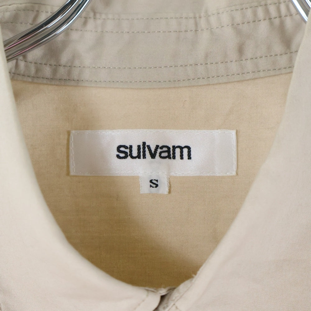 sulvam(サルバム) 19AW DOUBLE OPEN SHIRT ダブルオープン 長袖シャツ ベージュ SK-B04-001