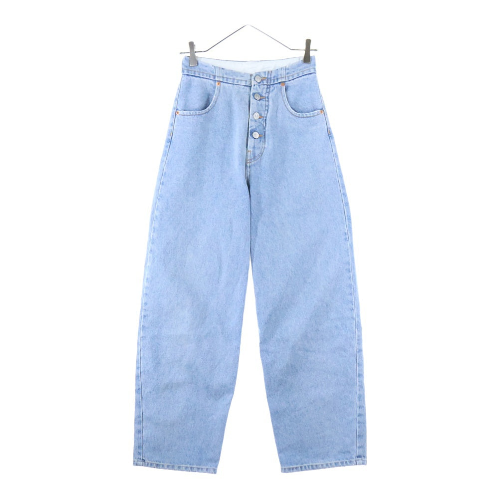 MM6 Maison Margiela(エムエムシックスメゾンマルジェラ) ミッドライズ クロップドデニムパンツ ボタンフライ レディース インディゴ S52LA0212