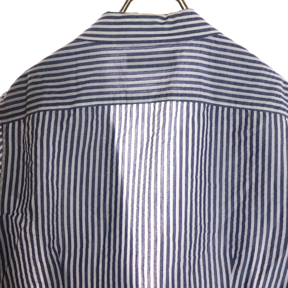LARDINI(ラルディーニ) ストライプ柄 コットン シングルテーラードジャケット ブルー/ホワイト JK781