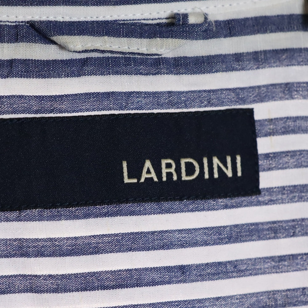 LARDINI(ラルディーニ) ストライプ柄 コットン シングルテーラードジャケット ブルー/ホワイト JK781