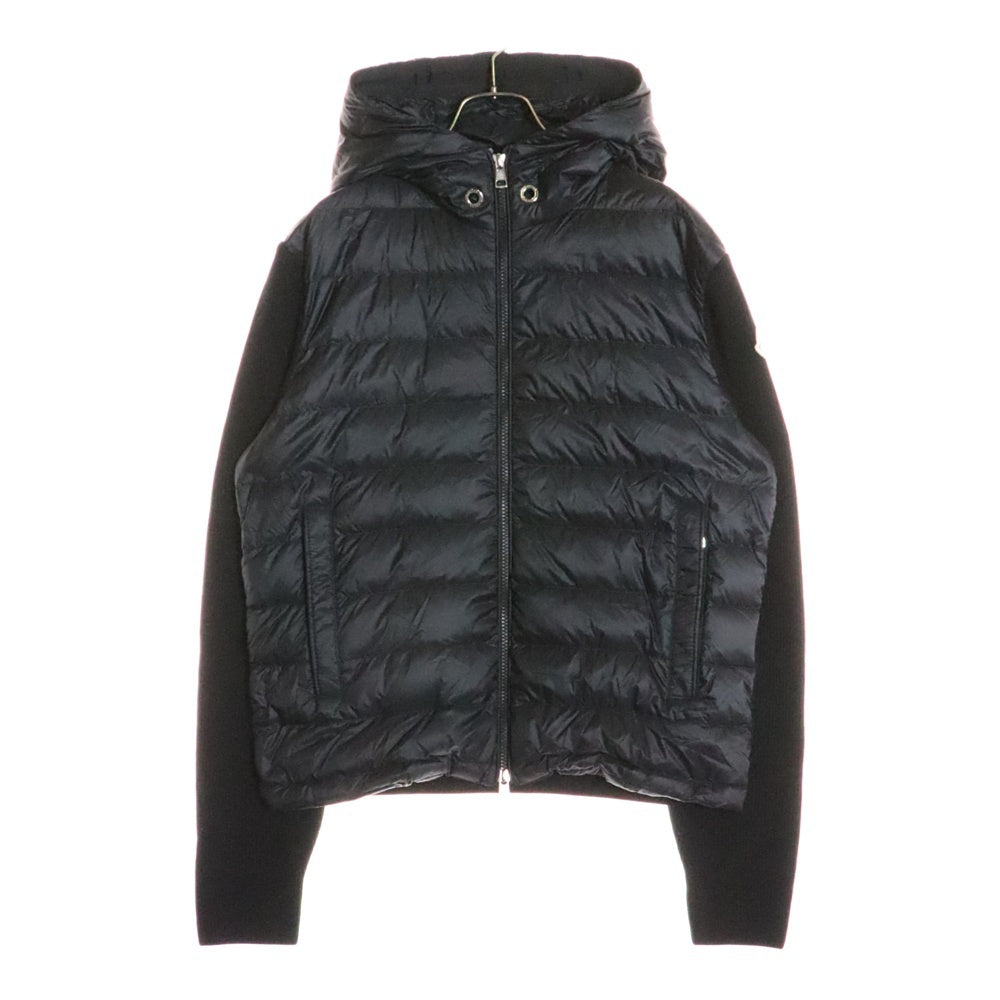 MONCLER(モンクレール) 23SS CARDIGAN TRICOT カーディガン トリコット ジップアップフーデッドダウンジャケット ブラック I10919B00005 M1367