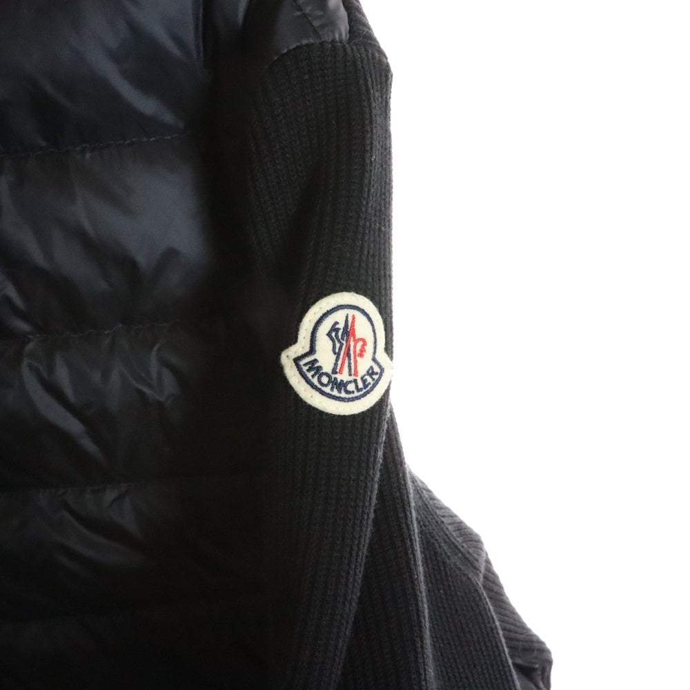 MONCLER(モンクレール) 23SS CARDIGAN TRICOT カーディガン トリコット ジップアップフーデッドダウンジャケット ブラック I10919B00005 M1367