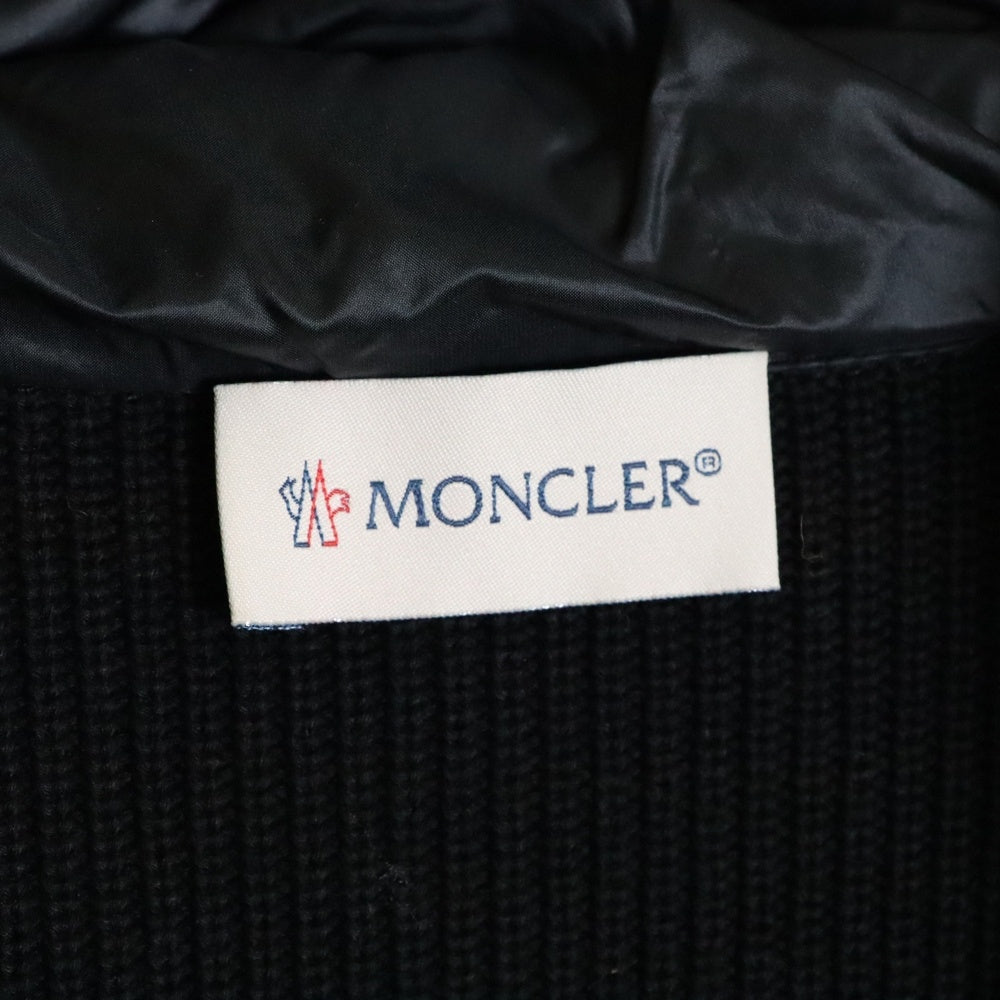 MONCLER(モンクレール) 23SS CARDIGAN TRICOT カーディガン トリコット ジップアップフーデッドダウンジャケット ブラック I10919B00005 M1367