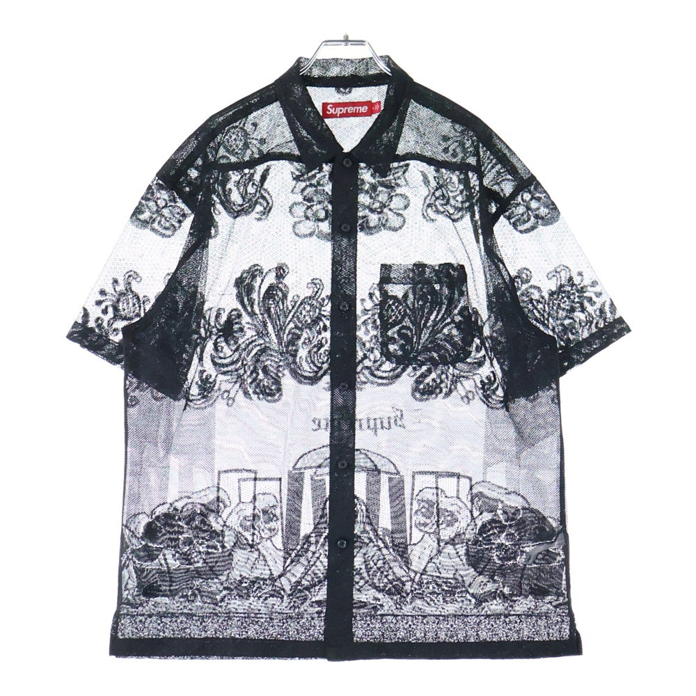 SUPREME(シュプリーム) 25SS Last Supper Lace S/S Shirt ラスト スーパー レース ショートスリーブ 半袖シャツ ブラック