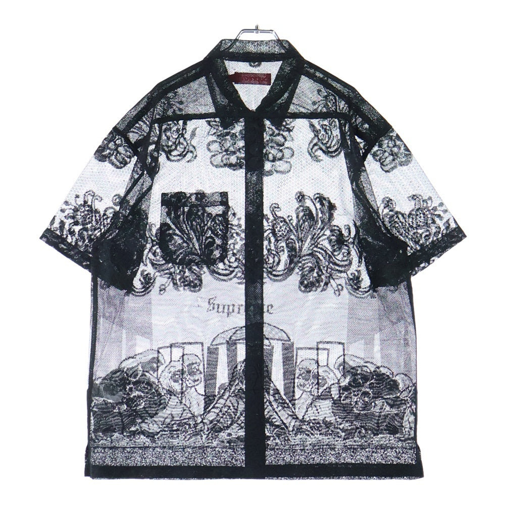 SUPREME(シュプリーム) 25SS Last Supper Lace S/S Shirt ラスト スーパー レース ショートスリーブ 半袖シャツ ブラック