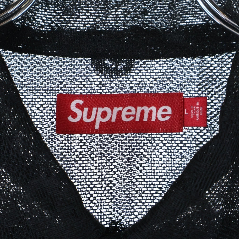 SUPREME(シュプリーム) 25SS Last Supper Lace S/S Shirt ラスト スーパー レース ショートスリーブ 半袖シャツ ブラック