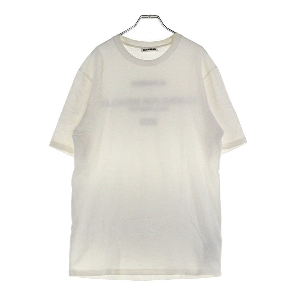 JIL SANDER(ジルサンダー) 23AW バックロゴプリント クルーネック半袖Tシャツ カットソー ホワイト J22GC0140 J46219