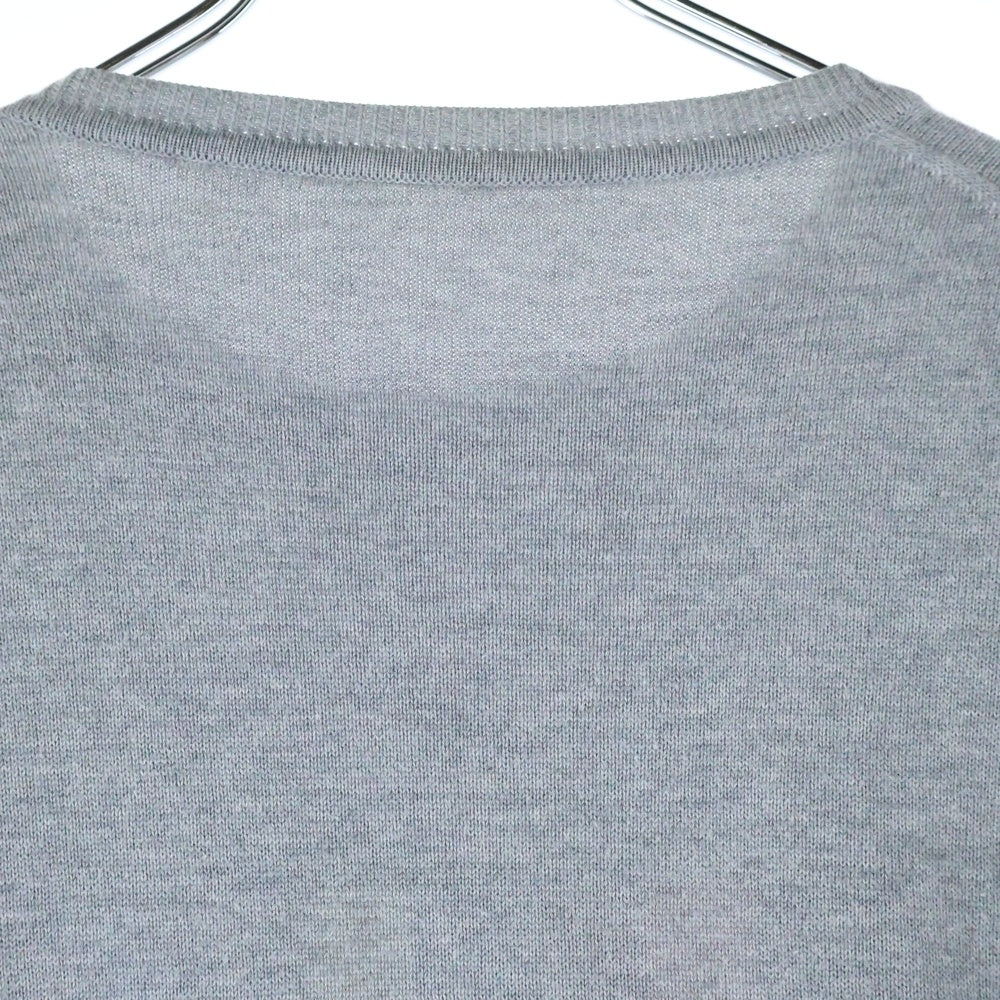 UNIFORM EXPERIMENT(ユニフォームエクスペリメント) 19SS COLOR CHART CREW NECK KNIT カラーチャート クルーネック ニット カーディガン グレー UE-190077