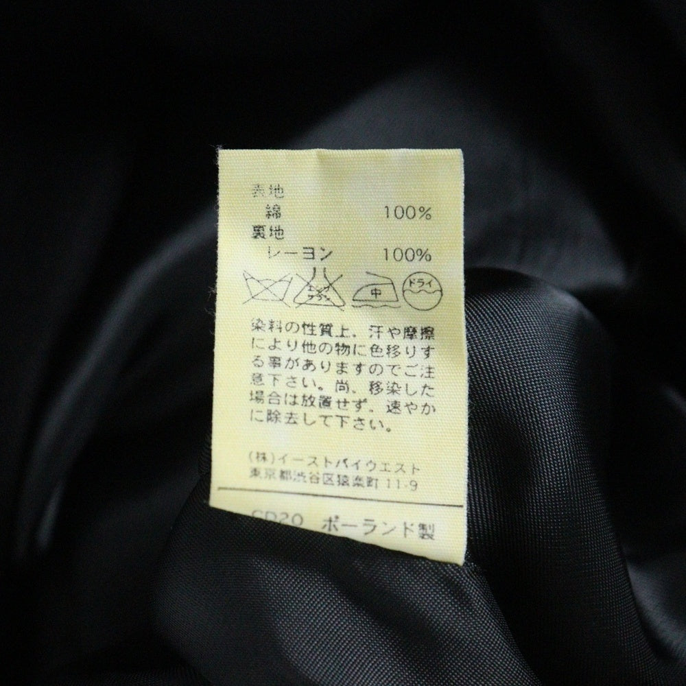 A.P.C(アーペーセー) ノッチドラペル フラップポケット コットン テーラードジャケット ブラック