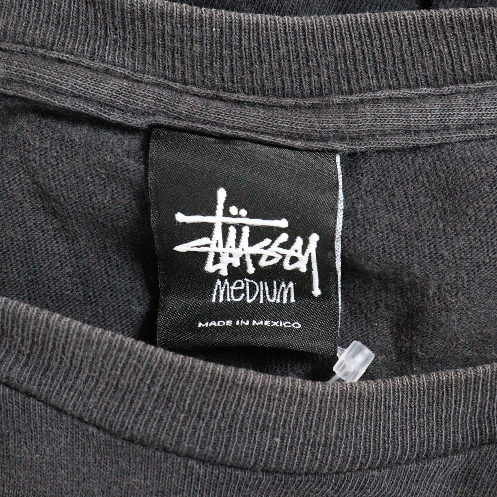 STUSSY(ステューシー) DJ STRETCH ARMSTRONG ストレッチ アームストロング 両面プリント クルーネック カットソー 半袖Tシャツ ブラック