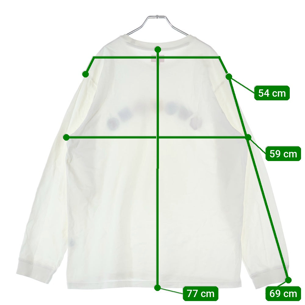 SUPREME(シュプリーム) 21AW Geo Arc L/S Top アーチロゴ クルーネック カットソー 長袖Tシャツ ホワイト