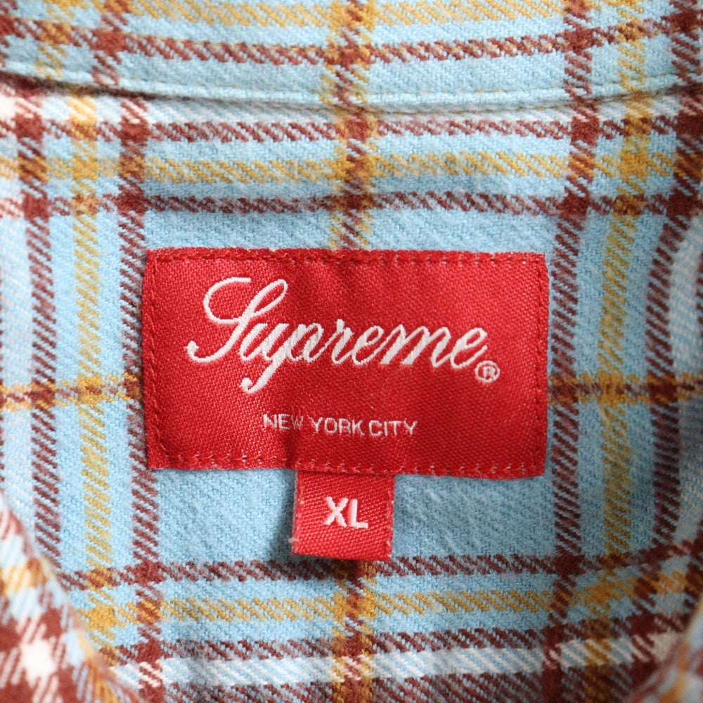 SUPREME(シュプリーム) 22AW Plaid Flannel Shirt プレイド フランネル 胸ポケット チェック長袖シャツ マルチ