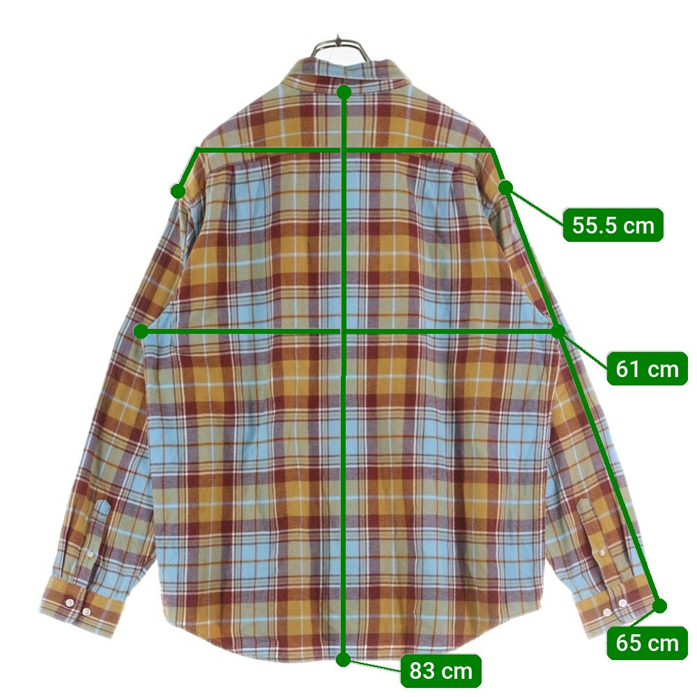 SUPREME(シュプリーム) 22AW Plaid Flannel Shirt プレイド フランネル 胸ポケット チェック長袖シャツ マルチ