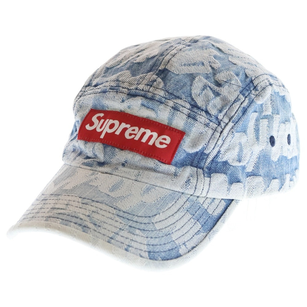 SUPREME(シュプリーム) 22SS Fat tip Jacquard Denim Camp Cap ファット チップ ジャガード キャンプキャップ インディゴ