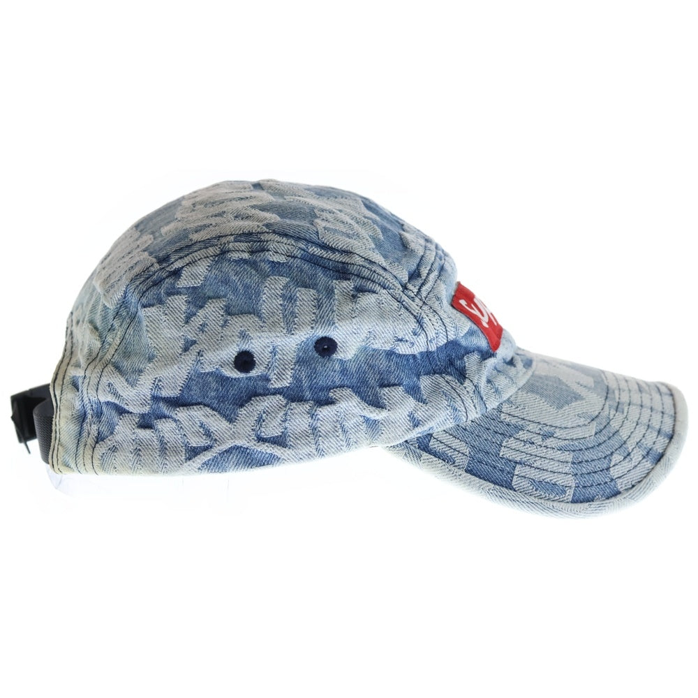 SUPREME(シュプリーム) 22SS Fat tip Jacquard Denim Camp Cap ファット チップ ジャガード キャンプキャップ インディゴ
