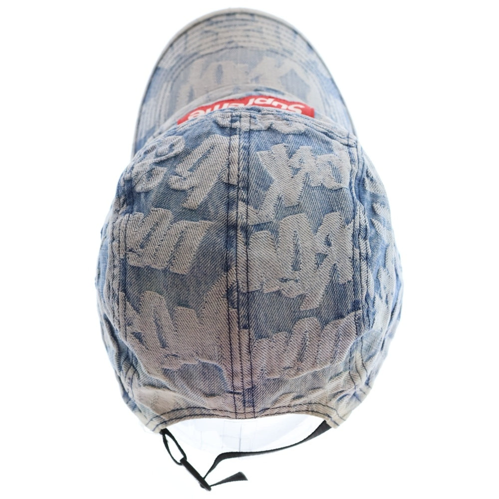 SUPREME(シュプリーム) 22SS Fat tip Jacquard Denim Camp Cap ファット チップ ジャガード キャンプキャップ インディゴ
