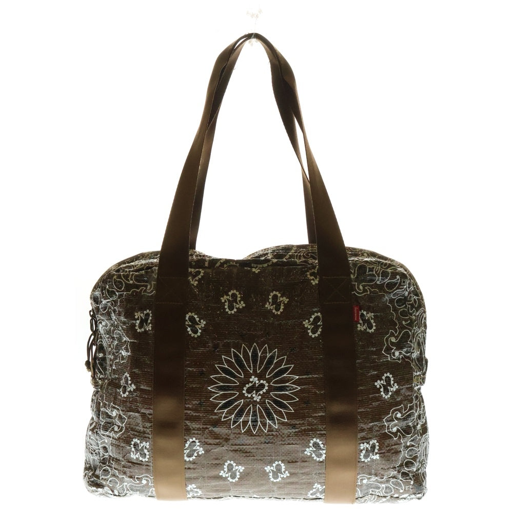 SUPREME(シュプリーム) 21SS Bandana Tarp Duffle Bag バンダナ タープ ダッフル ハンドバッグ ブラウン