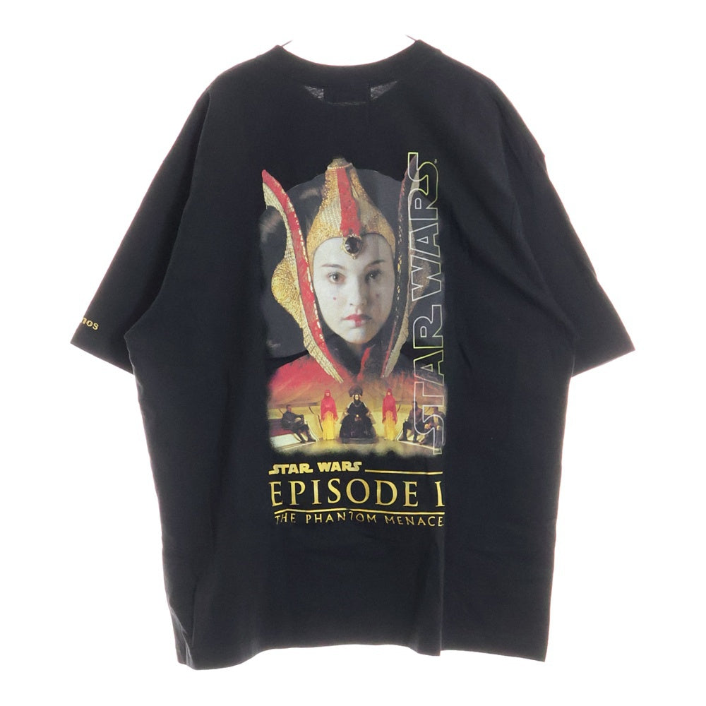 ATMOS(アトモス) ×STAR WARS EPISODE 1 T-shirt エピソード 1 プリント クルーネック 半袖 Tシャツ カットソー ブラック MA24S-TS044