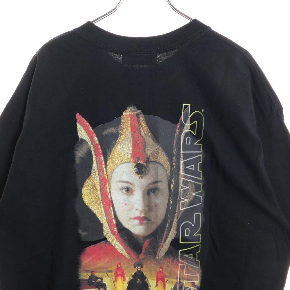 ATMOS(アトモス) ×STAR WARS EPISODE 1 T-shirt エピソード 1 プリント クルーネック 半袖 Tシャツ カットソー ブラック MA24S-TS044