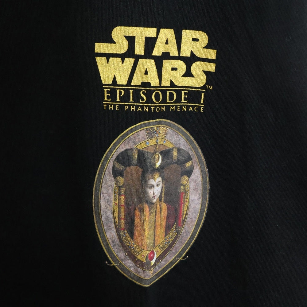 ATMOS(アトモス) ×STAR WARS EPISODE 1 T-shirt エピソード 1 プリント クルーネック 半袖 Tシャツ カットソー ブラック MA24S-TS044