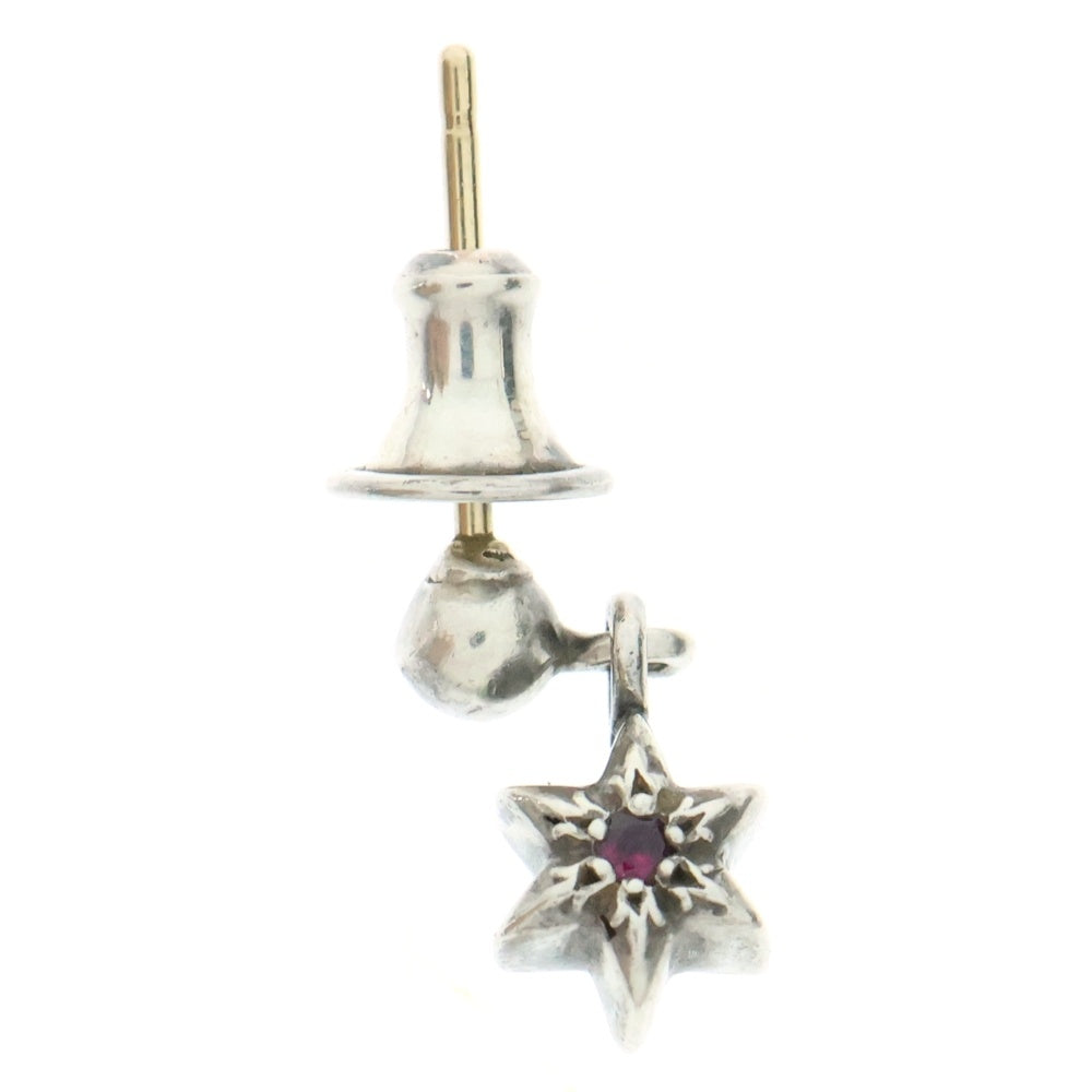 CHROME HEARTS(クロムハーツ) TNY STR DRP 1RUBY タイニー スター 両面1ルビー ドロップ ピアス シルバー