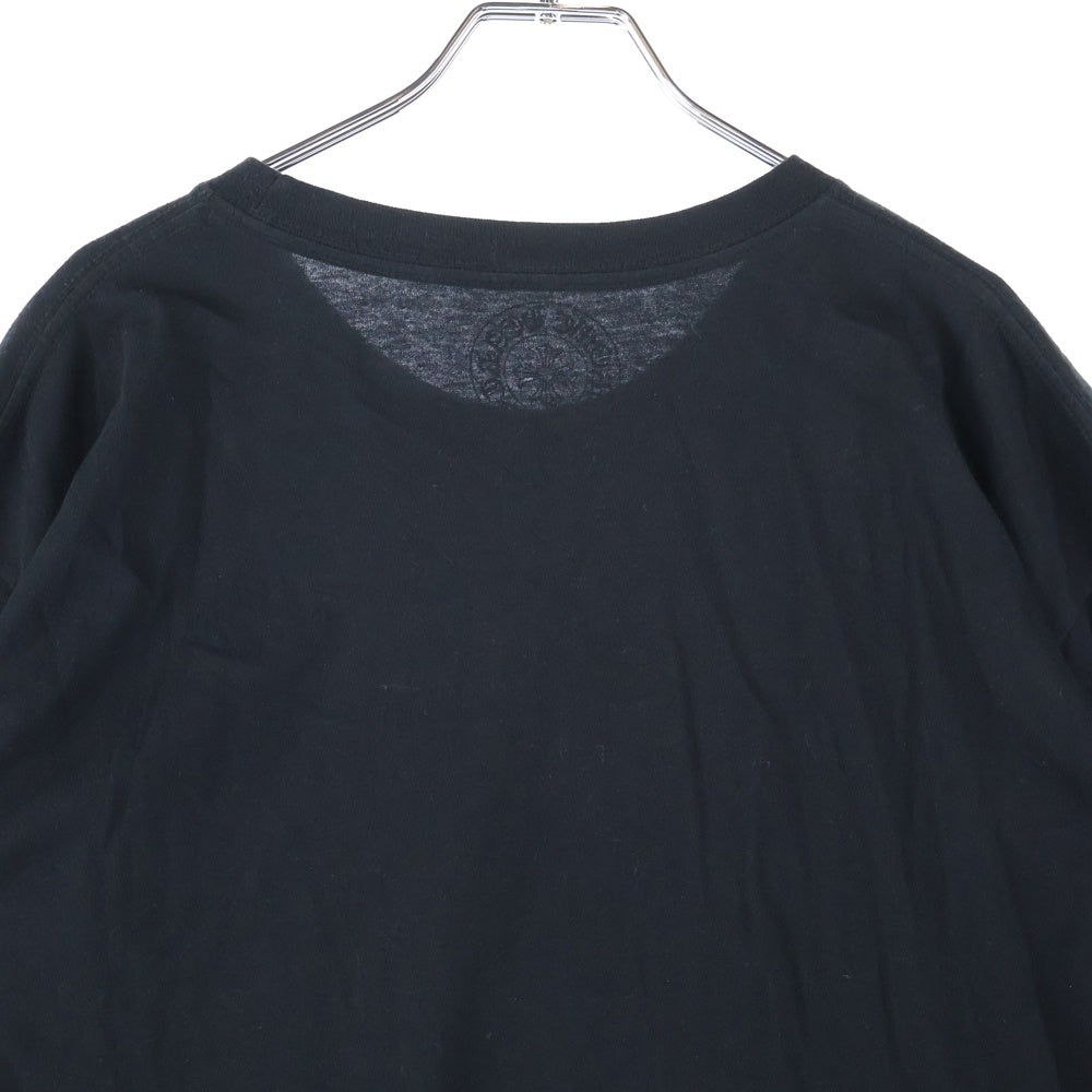 CHROME HEARTS(クロムハーツ) NECK LOGO S/S TEE ネックロゴプリント 半袖Tシャツ カットソー ブラック/ホワイト