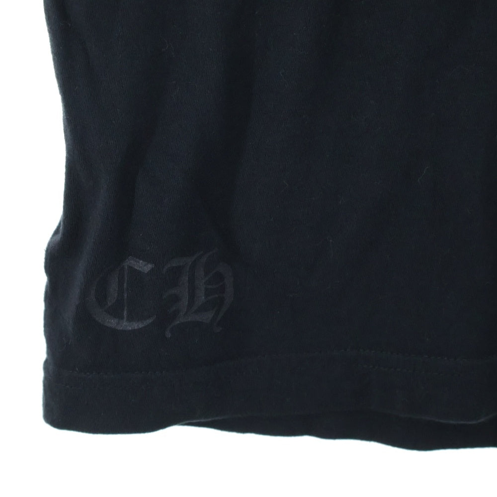 CHROME HEARTS(クロムハーツ) NECK LOGO S/S TEE ネックロゴプリント 半袖Tシャツ カットソー ブラック/ホワイト