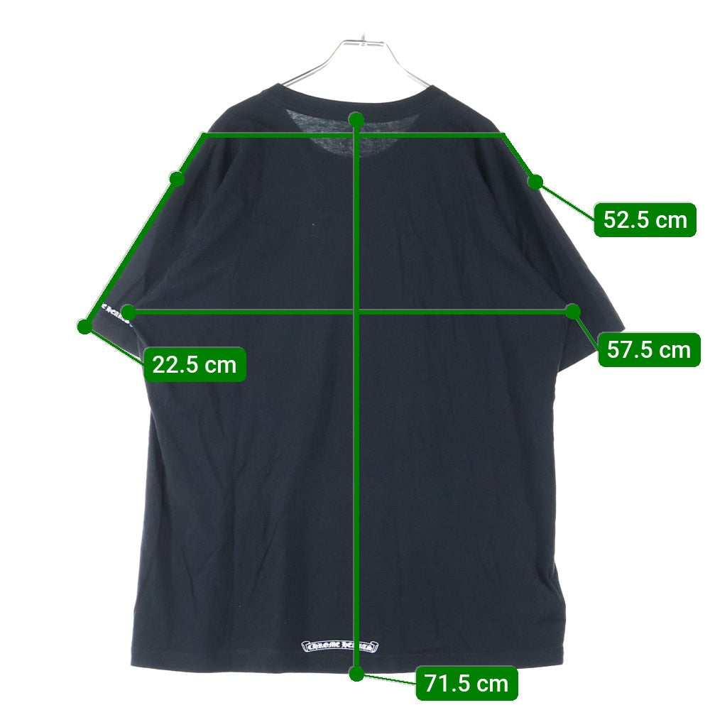 CHROME HEARTS(クロムハーツ) NECK LOGO S/S TEE ネックロゴプリント 半袖Tシャツ カットソー ブラック/ホワイト