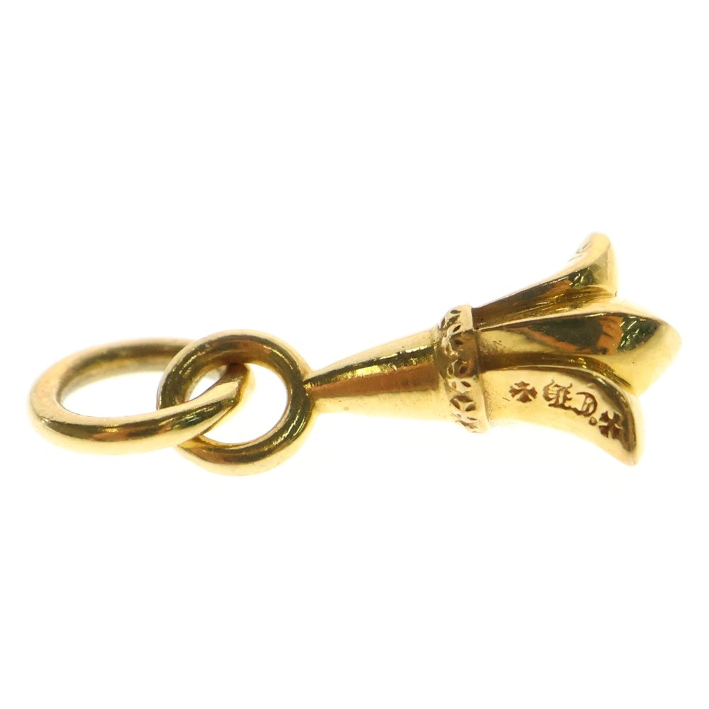CHROME HEARTS(クロムハーツ) 22K CHRM CRSTAIL TNY クロステイル タイニーチャーム ネックレストップ ゴールド