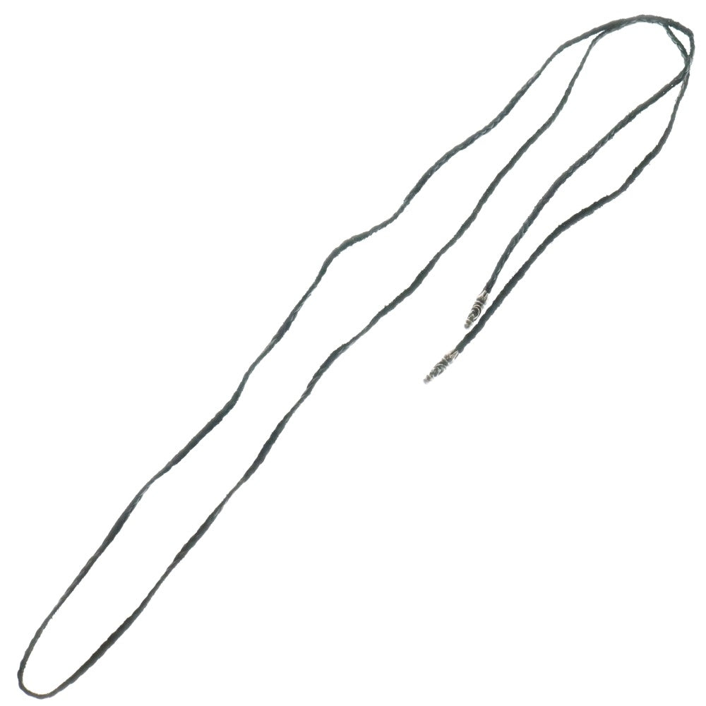 CHROME HEARTS(クロムハーツ) LEATHER BRAID SCROLL ネックレス レザーブレイドネックレス ブラック/シルバー BCA377