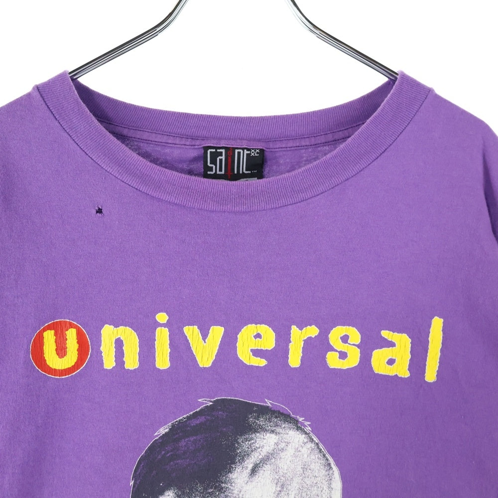 SAINT MICHAEL(セントマイケル) 24SS UNIVERSAL SS TEE ユニバーサル 両面プリント クルーネック 半袖Tシャツ カットソー パープル SM-YS8-0000-014