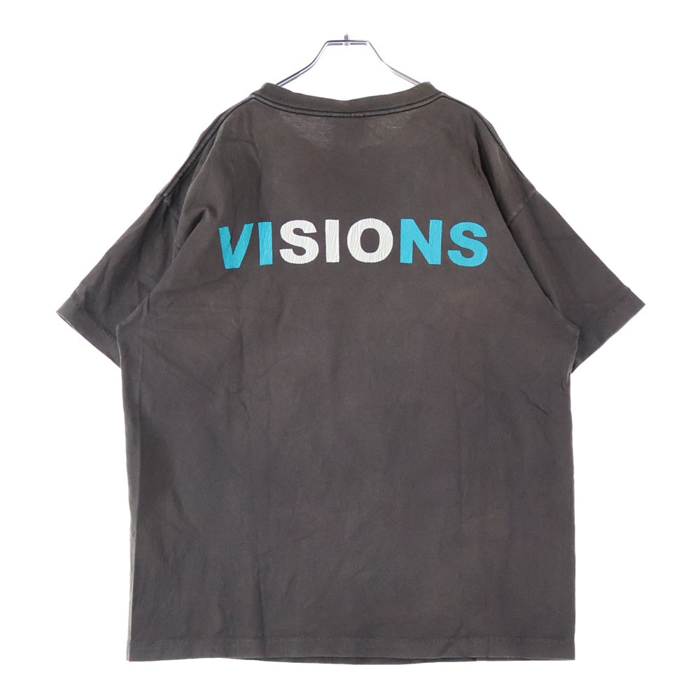 SAINT MICHAEL(セントマイケル) 21SS VISION SS TEE ビジョン 両面プリント クルーネック 半袖Tシャツ カットソー ブラウン SM-S21-0000-006