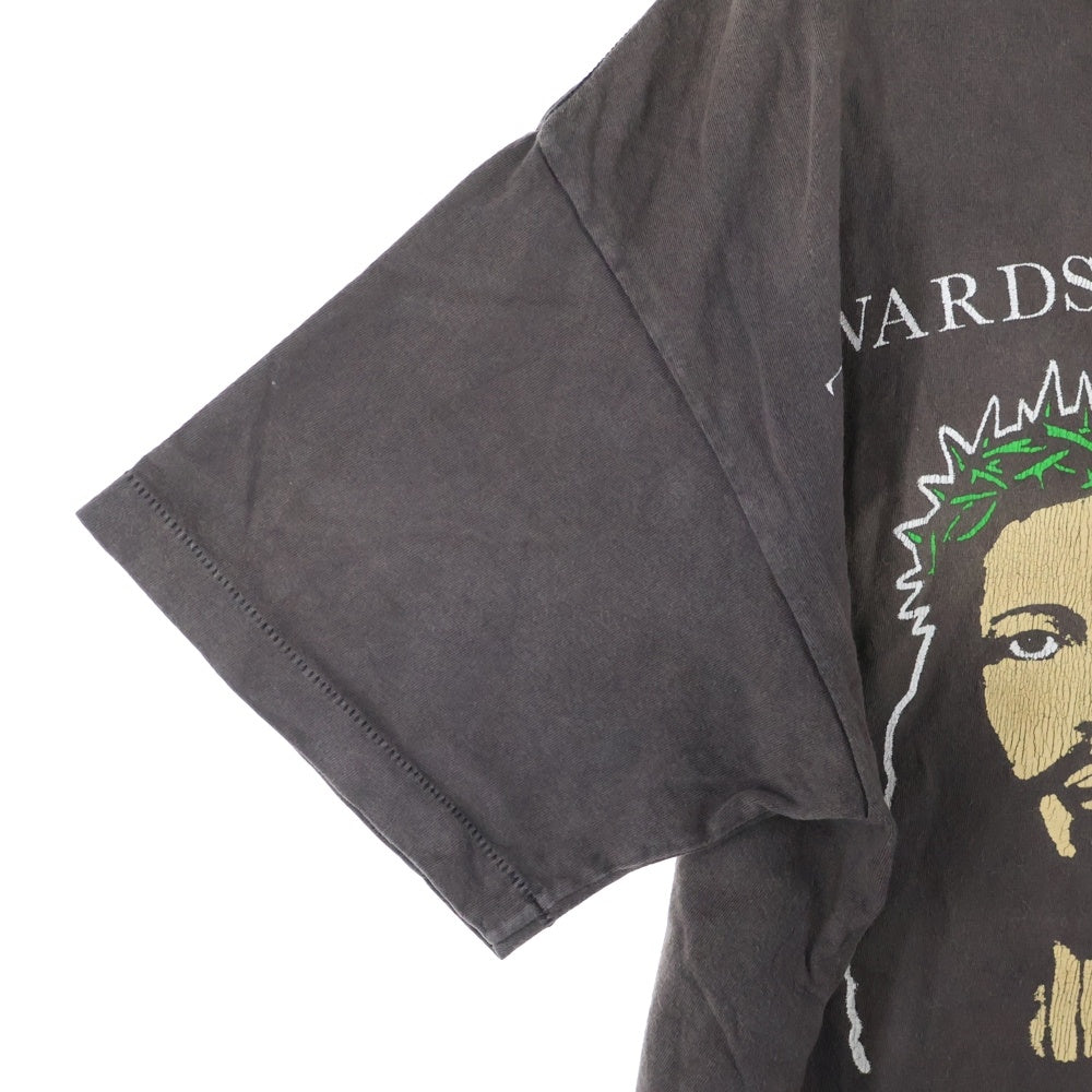 SAINT MICHAEL(セントマイケル) 21SS VISION SS TEE ビジョン 両面プリント クルーネック 半袖Tシャツ カットソー ブラウン SM-S21-0000-006