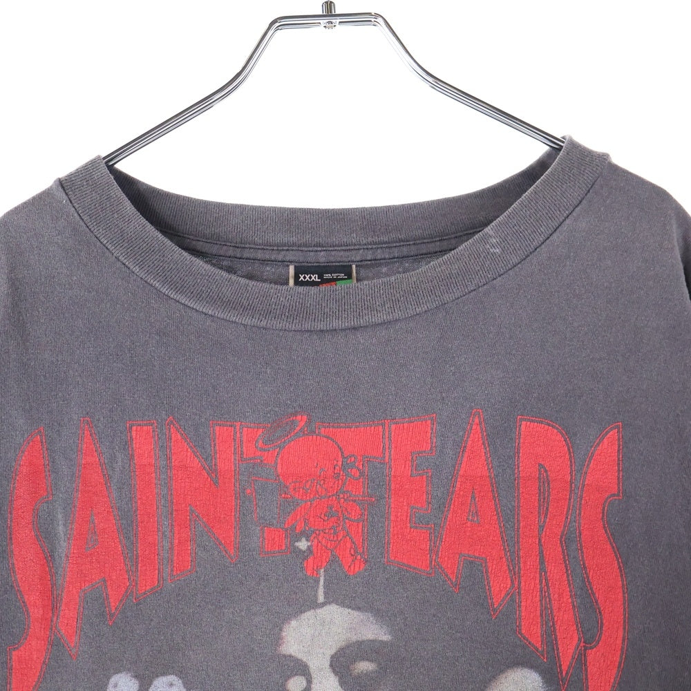 SAINT MICHAEL(セントマイケル) 22SS ×DENIM TEARS FACES SS TEE デニムティアーズ フェイス 両面プリント クルーネック 半袖Tシャツ カットソー チャコール SM-S22-0000-064