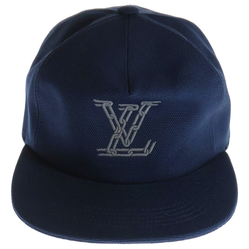 LOUIS VUITTON(ルイヴィトン) キャスケット LVチェーンコットン 5パネルキャップ 帽子 ネイビー MP2590