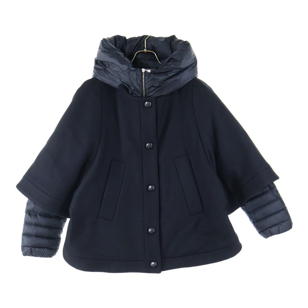 MONCLER(モンクレール) 16AW EUDORE GIUBBOTTO フード付き2way ポンチョ ダウンジャケット ブラック B20934684580 レディース