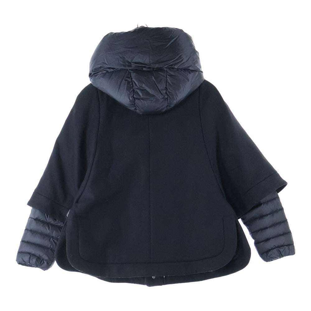 MONCLER(モンクレール) 16AW EUDORE GIUBBOTTO フード付き2way ポンチョ ダウンジャケット ブラック B20934684580 レディース