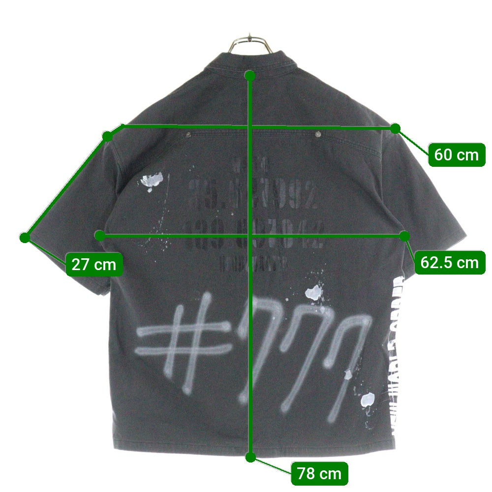 cvtvlist(カタリスト) 23SS PRISONER SHIRT プリズナー ワーク 半袖シャツ チャコール 2201070202