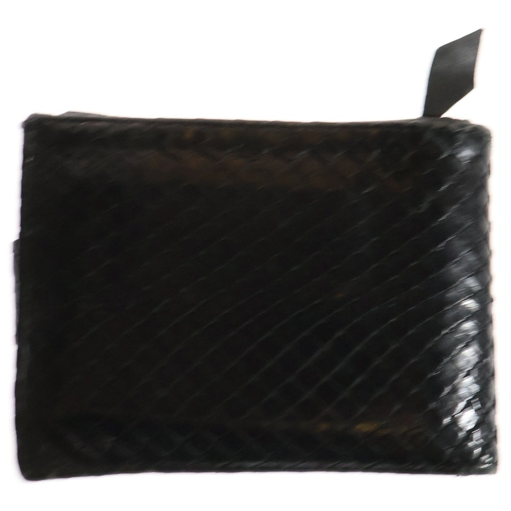 Bill Wall Leather/BWL(ビルウォールレザー) スカルコンチョボタン レザー コンパクトウォレット 二つ折り財布 ブラック/シルバー