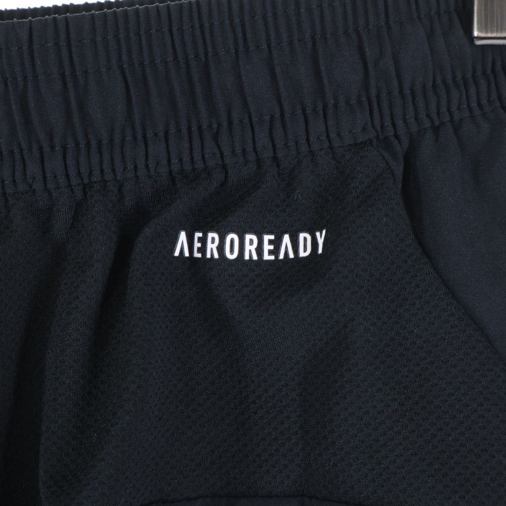 adidas(アディダス) 938002 ロゴデザイン ナイロンハーフパンツ ブラック