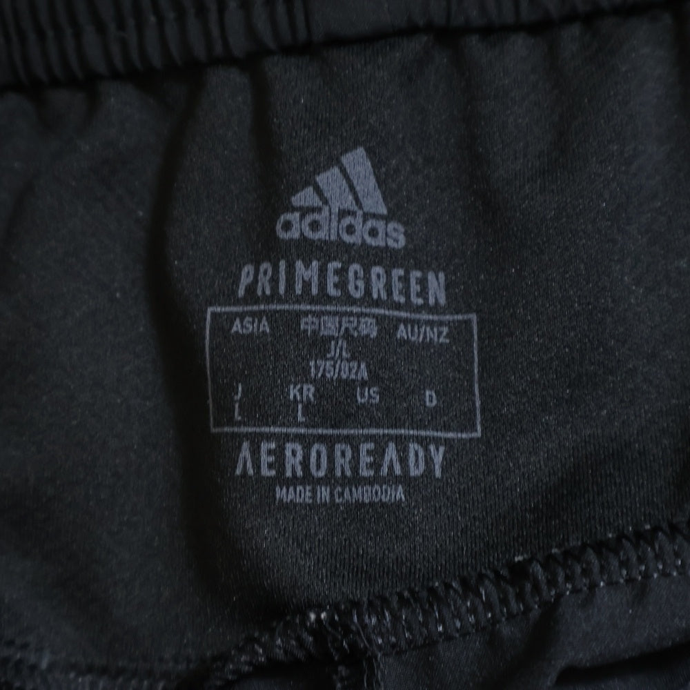 adidas(アディダス) 938002 ロゴデザイン ナイロンハーフパンツ ブラック