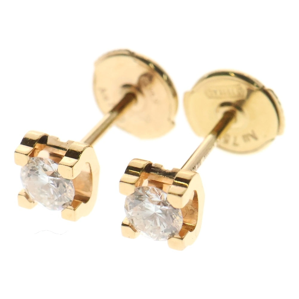 Cartier(カルティエ) C ドゥ カルティエ ピアス K18PG ピンクゴールド 1Pダイヤモンド 0.18carat 両耳