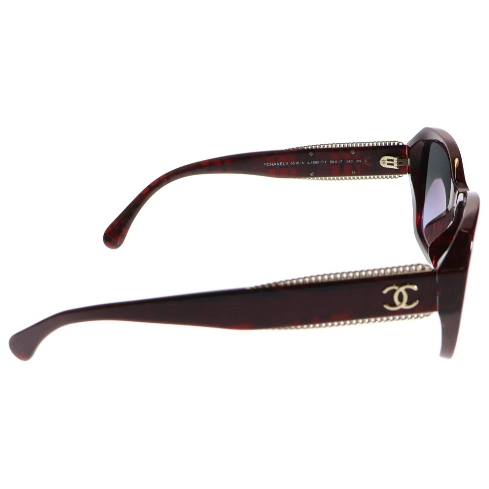 CHANEL(シャネル) 5516-A バタフライシェイプ ココマークテンプル カラーレンズ サングラス メガネ 眼鏡 バーガンディ レディース