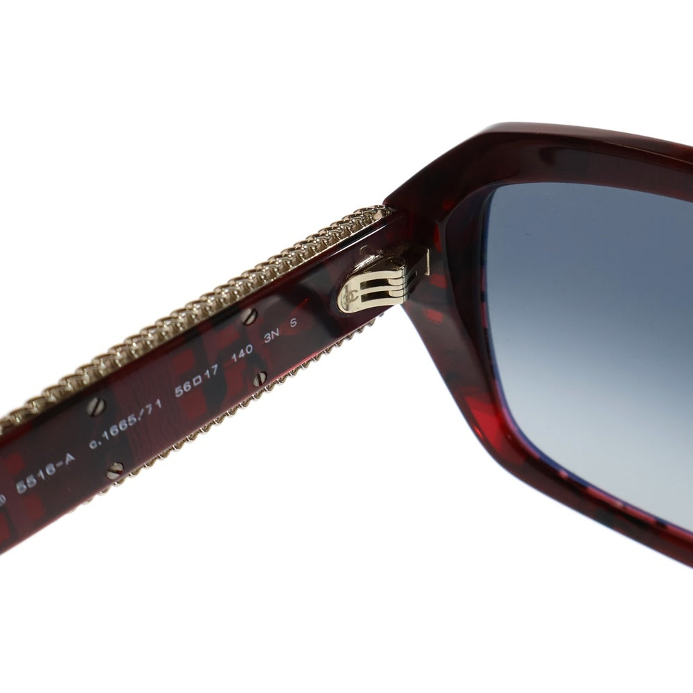 CHANEL(シャネル) 5516-A バタフライシェイプ ココマークテンプル カラーレンズ サングラス メガネ 眼鏡 バーガンディ レディース