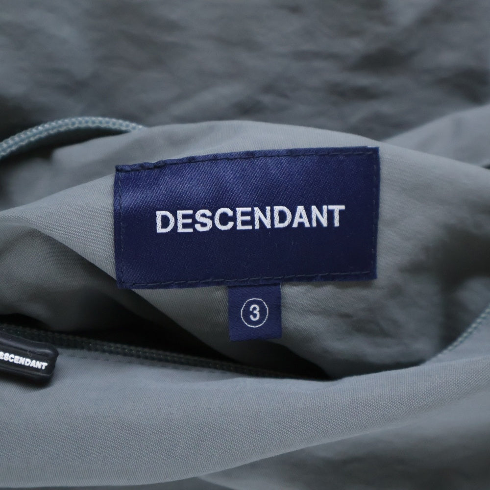 DESCENDANT(ディセンダント) 23AW CABALLO NYLON JACKET ジップアップフリース ブルゾン ジャケット グレー/ターコイズ 232WVDS-JKM02