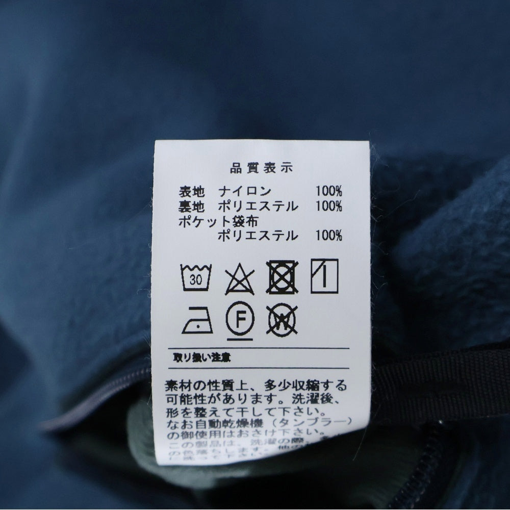 DESCENDANT(ディセンダント) 23AW CABALLO NYLON JACKET ジップアップフリース ブルゾン ジャケット グレー/ターコイズ 232WVDS-JKM02