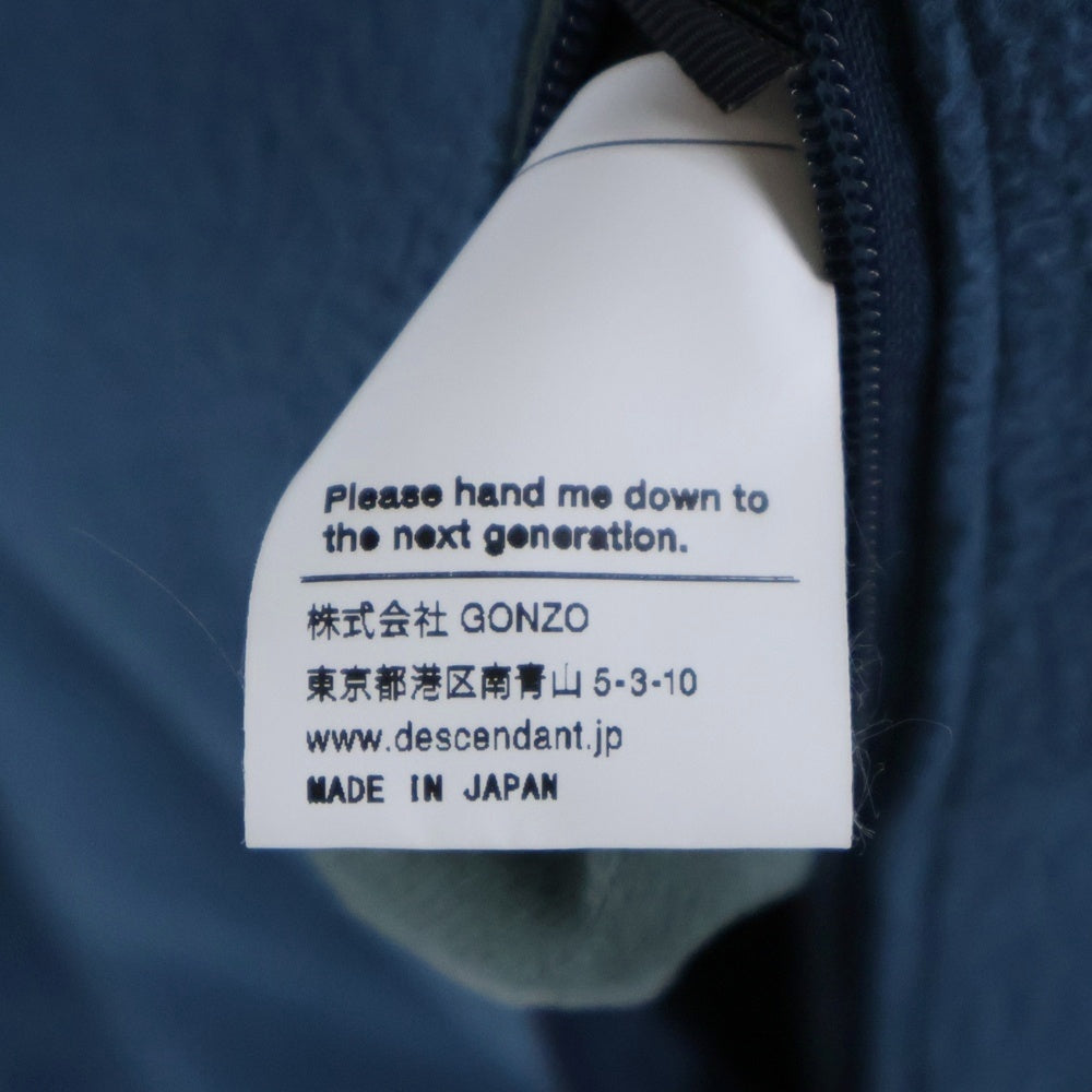 DESCENDANT(ディセンダント) 23AW CABALLO NYLON JACKET ジップアップフリース ブルゾン ジャケット グレー/ターコイズ 232WVDS-JKM02