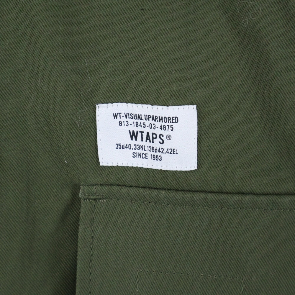 WTAPS(ダブルタップス) 24SS Scout 01 / LS / Cotton. Twill. 03 スカウト ボタンダウン マルチポケット ツイル ミリタリージャケット カーキー 241WVDT-SHM03